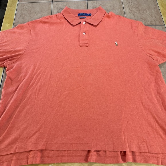 Polo Ralph Lauren Other - Polo Ralph Lauren Shirt Mens Sz 3XB Big & Tall Orange Flesh Pony Pima Soft Touch